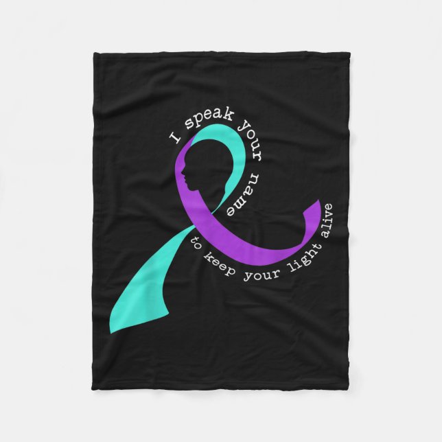 Suicide Awareness Suicide Prevention Suprt Survivo Fleecedecke (Vorderseite)