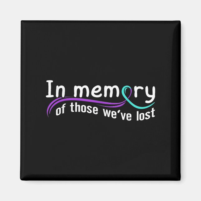 Suicide Awareness Suicide Prevention Suprt Survivo Magnet (Vorne)