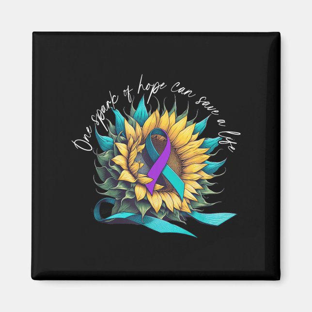 Suicide Awareness Suicide Prevention Suprt Survivo Magnet (Vorne)