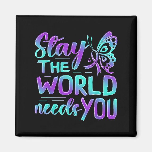 Suicide Awareness Suicide Prevention Suprt Survivo Magnet (Vorne)