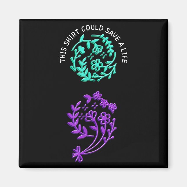 Suicide Awareness Suicide Prevention Suprt Survivo Magnet (Vorne)