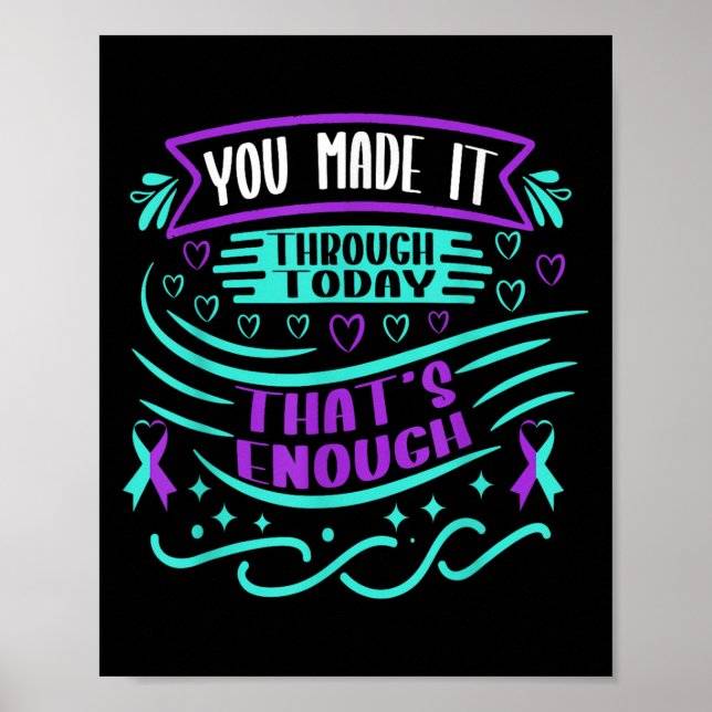 Suicide Awareness Suicide Prevention Suprt Survivo Poster (Vorne)