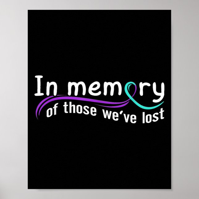 Suicide Awareness Suicide Prevention Suprt Survivo Poster (Vorne)