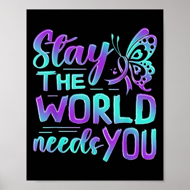 Suicide Awareness Suicide Prevention Suprt Survivo Poster (Vorne)