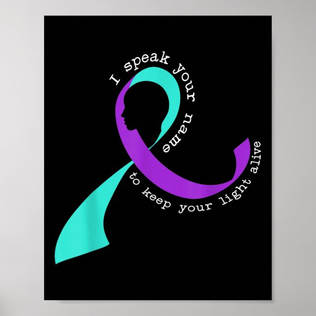 Suicide Awareness Suicide Prevention Suprt Survivo Poster (Vorne)