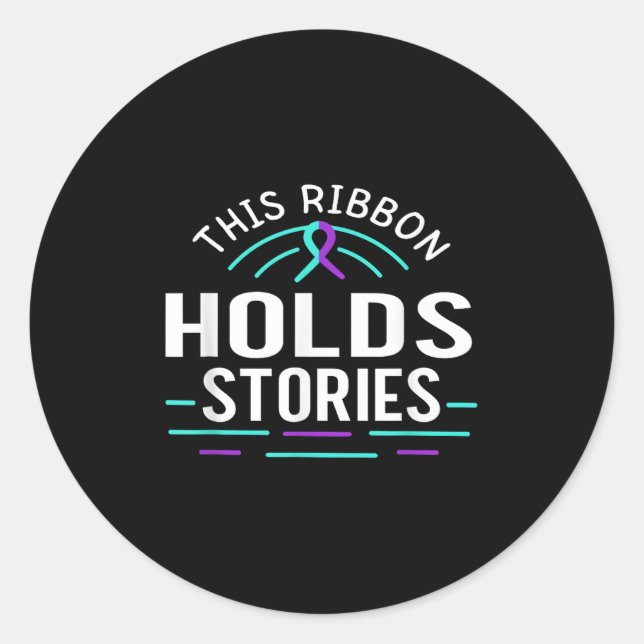 Suicide Awareness Suicide Prevention Suprt Survivo Runder Aufkleber (Vorderseite)