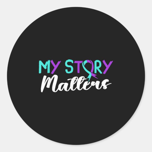 Suicide Awareness Suicide Prevention Suprt Survivo Runder Aufkleber (Vorderseite)