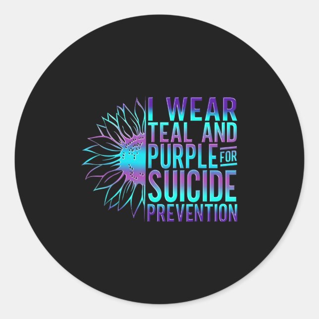 Suicide Awareness Suicide Prevention Suprt Survivo Runder Aufkleber (Vorderseite)