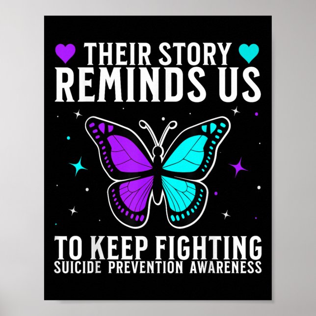 Suicide Awareness Suprt Suicide Prevention Awarene Poster (Vorne)