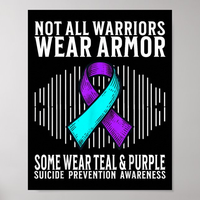 Suicide Awareness Warrior Suicide Prevention Aware Poster (Vorne)