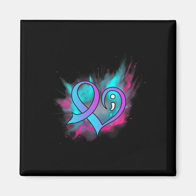 Suicide Awareness Your Life Problems Suicide Preve Magnet (Vorne)