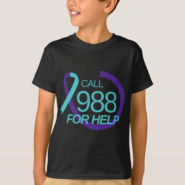 Suicide Prevention 988 Suicide Prevention Depressi T-Shirt (Vorderseite)