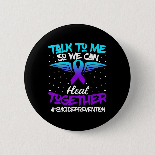Suicide Prevention Awareness 988 Mental Health Sup Button (Vorderseite)