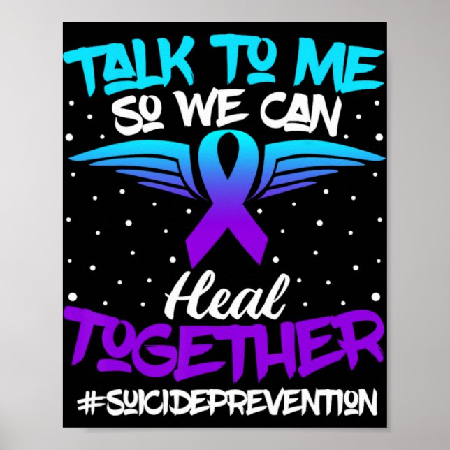 Suicide Prevention Awareness 988 Mental Health Sup Poster (Vorne)