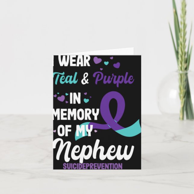 Suicide Prevention Awareness In Memory Of Nephew  Karte (Vorderseite)