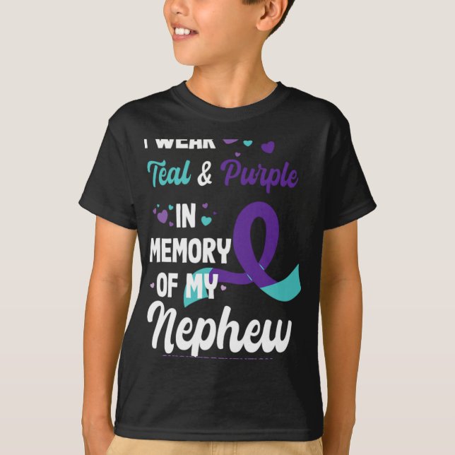 Suicide Prevention Awareness In Memory Of Nephew  T-Shirt (Vorderseite)