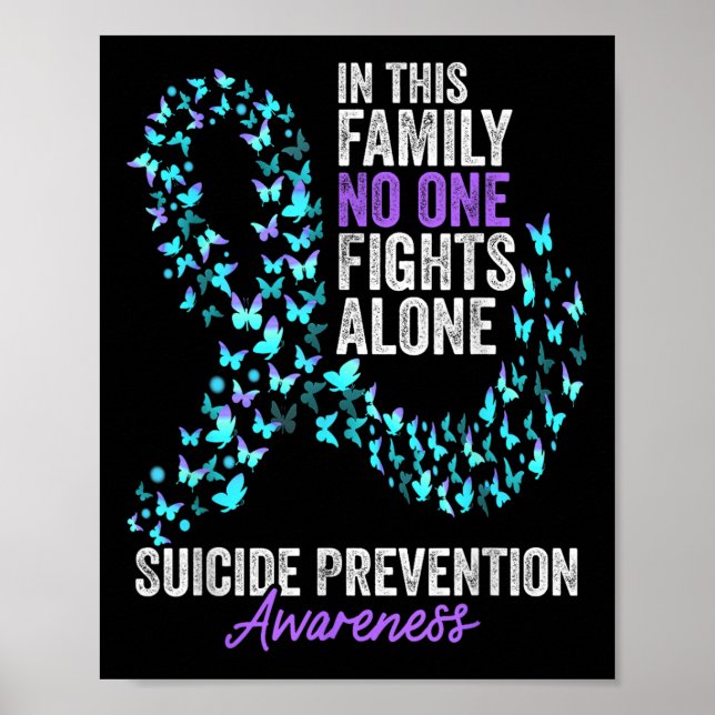 Suicide Prevention Awareness Month Butterflies Tea Poster (Vorne)