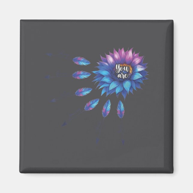 Suicide Prevention Awareness Sunflower You Are 988 Magnet (Vorne)