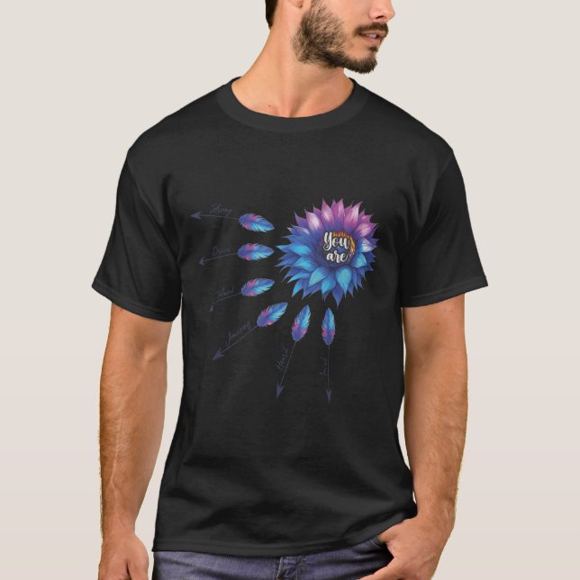 Suicide Prevention Awareness Sunflower You Are 988 T-Shirt (Vorderseite)