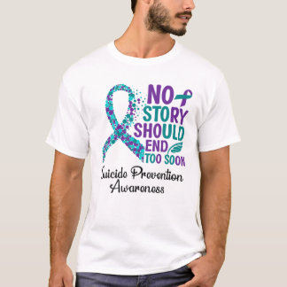 Suicide Prevention Awareness Support Ribbon T-Shirt