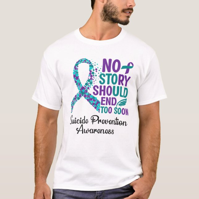 Suicide Prevention Awareness Support Ribbon T-Shirt (Vorderseite)