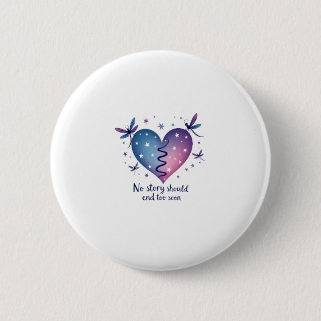 Suicide Prevention Awareness Teal Purple Heart Dra Button (Vorderseite)
