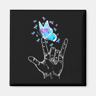 Suicide Prevention Awareness Week Butterfly Love H Magnet