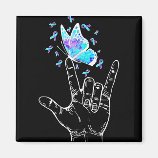 Suicide Prevention Awareness Week Butterfly Love H Magnet