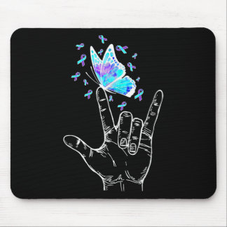Suicide Prevention Awareness Week Butterfly Love H Mousepad
