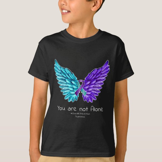 Suicide Prevention Shirt Wings And Ribbon Suicide  (Vorderseite)