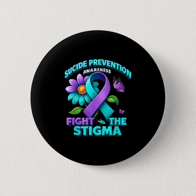 Suicide Prevention Suprt Fight Stigma Suicide Awar Button (Vorderseite)