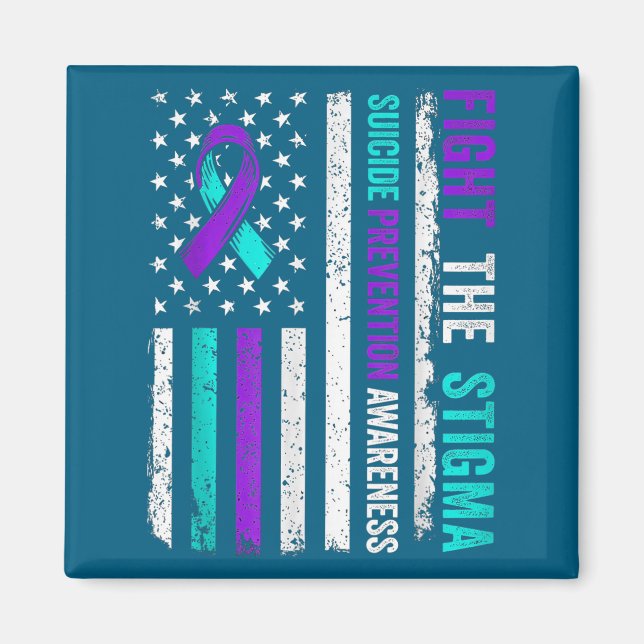 Suicide Prevention Suprt Fight Stigma Suicide Awar Magnet (Vorne)
