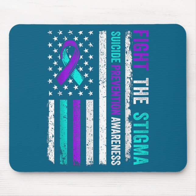 Suicide Prevention Suprt Fight Stigma Suicide Awar Mousepad (Vorne)