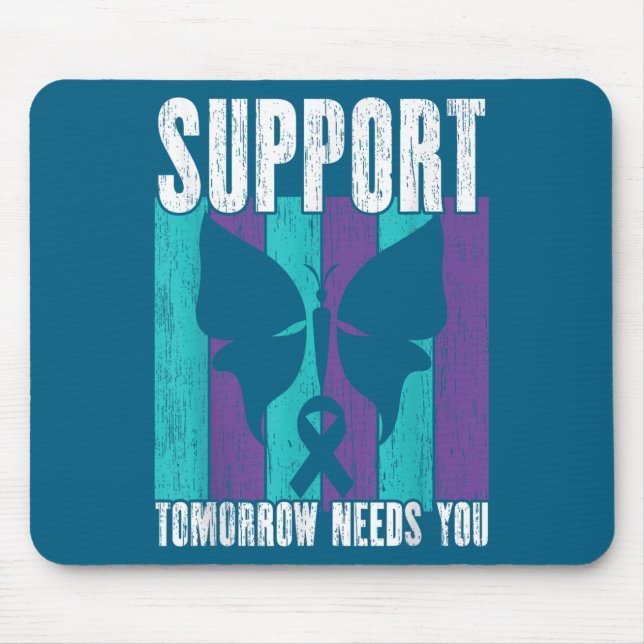 Suicide Prevention Suprt Tomorrow _ I For Suprters Mousepad (Vorne)
