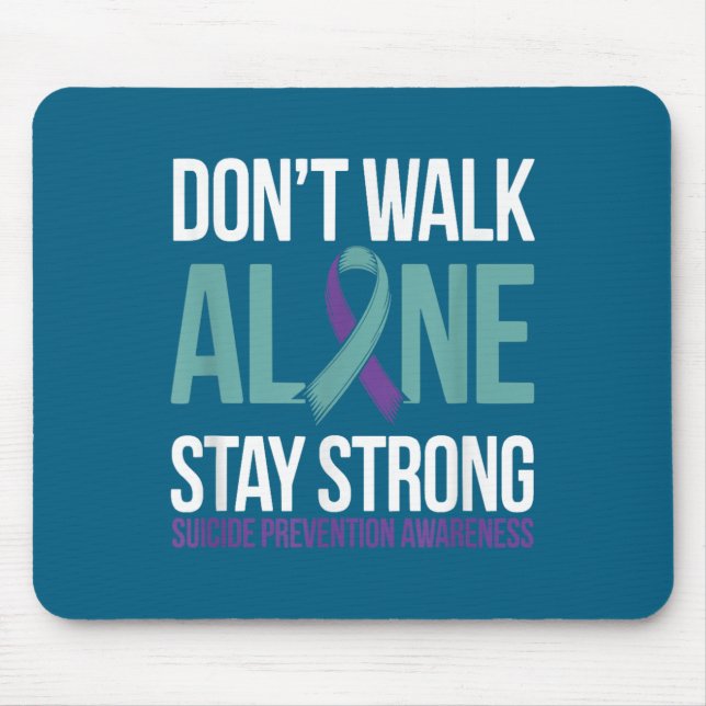 Suicide Prevention Teal Purple Ribbon Suprt  Mousepad (Vorne)