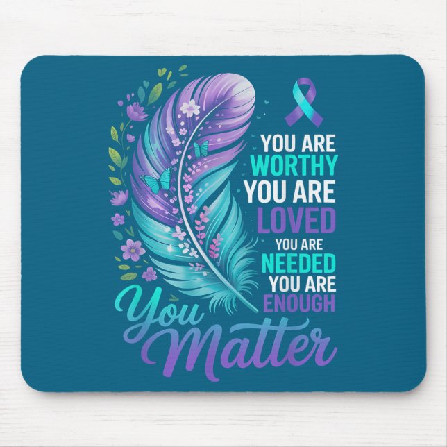 Suicide Prevention You Mental Health Awareness Wom Mousepad (Vorne)