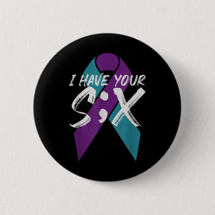 Suicide Semicolon Six Geschenk Button