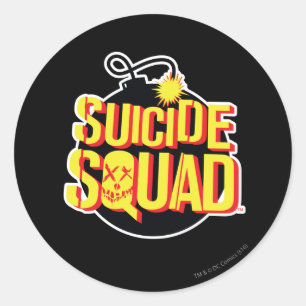 Suicide Squad   Bomb Logo Runder Aufkleber