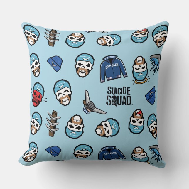 Suicide Squad | Captain Boomerang Emoji Pattern Kissen (Vorderseite)