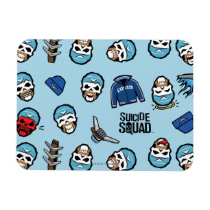 Suicide Squad Captain Boomerang Emoji Pattern Magnet