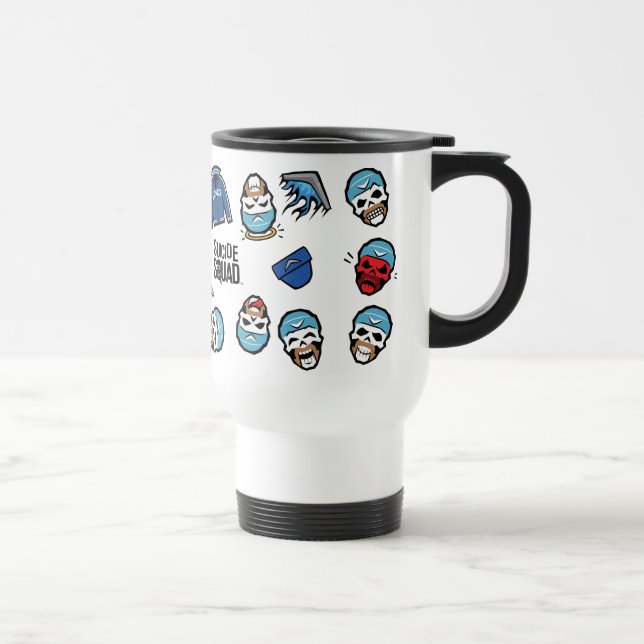 Suicide Squad | Captain Boomerang Emoji Pattern Reisebecher (Rechts)