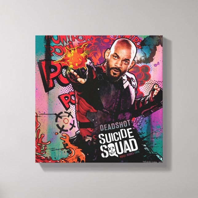 Suicide Squad | Deadshot Character Graffiti Leinwanddruck (Vorderseite)