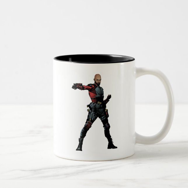 Suicide Squad | Deadshot Comic Book Art Zweifarbige Tasse (Rechts)