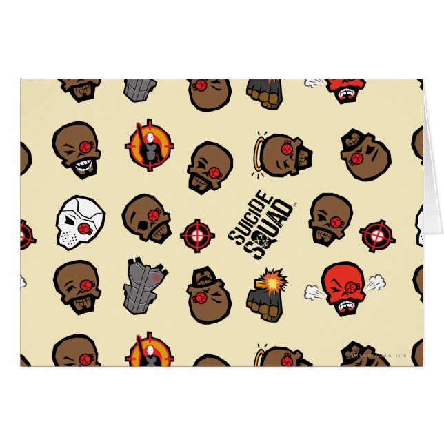 Suicide Squad | Deadshot Emoji Pattern (Vorderseite (Horizontal))