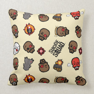 Suicide Squad Deadshot   Emoji Pattern Kissen