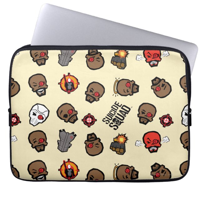 Suicide Squad | Deadshot Emoji Pattern Laptopschutzhülle (Vorderseite)