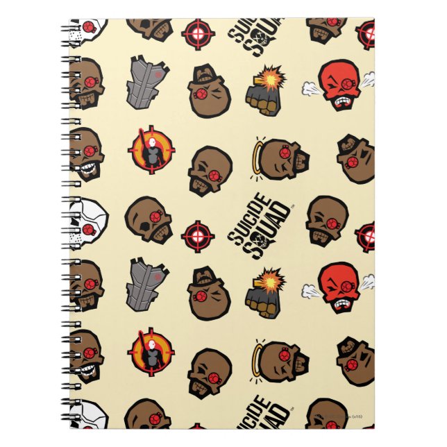 Suicide Squad | Deadshot Emoji Pattern Notizblock (Vorderseite)