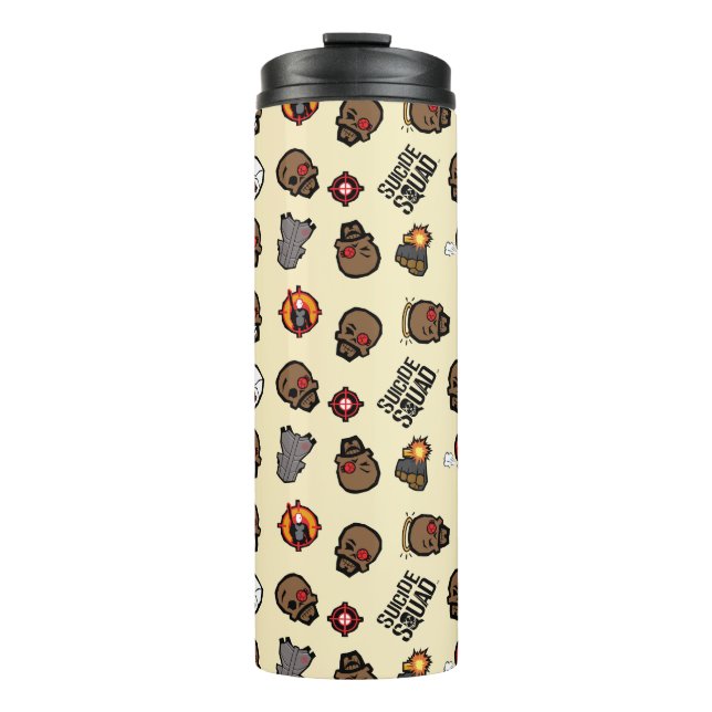 Suicide Squad Deadshot | Emoji Pattern Thermosbecher (Vorderseite)