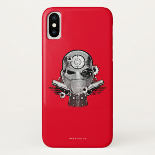 Suicide Squad   Deadshot Mask & Guns Tattoo Art iPhone X Hülle