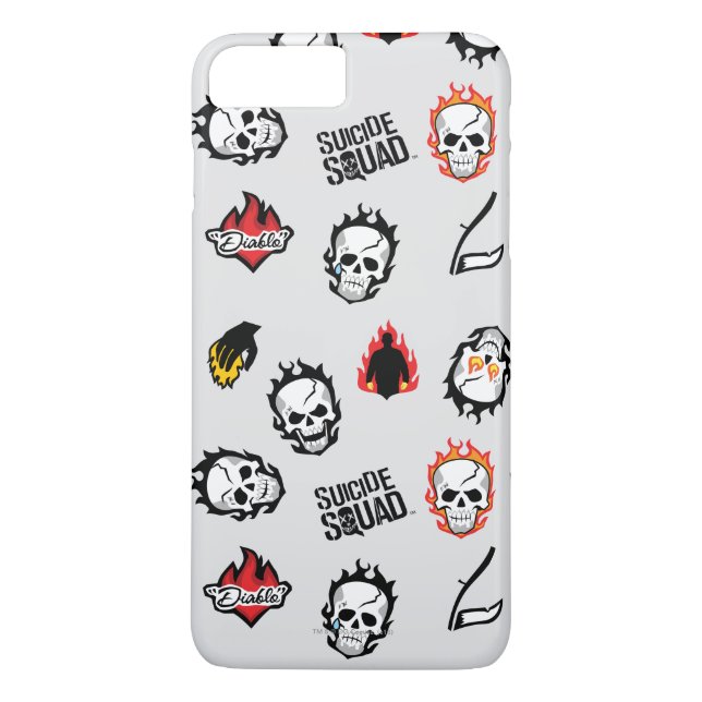 Suicide Squad | Diablo Emoji Pattern Case-Mate iPhone Hülle (Rückseite)